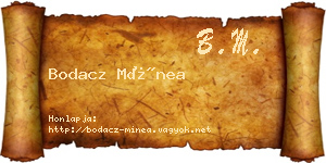 Bodacz Mínea névjegykártya